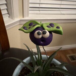 Handmade Polymer Clay Bug Plant Stakes